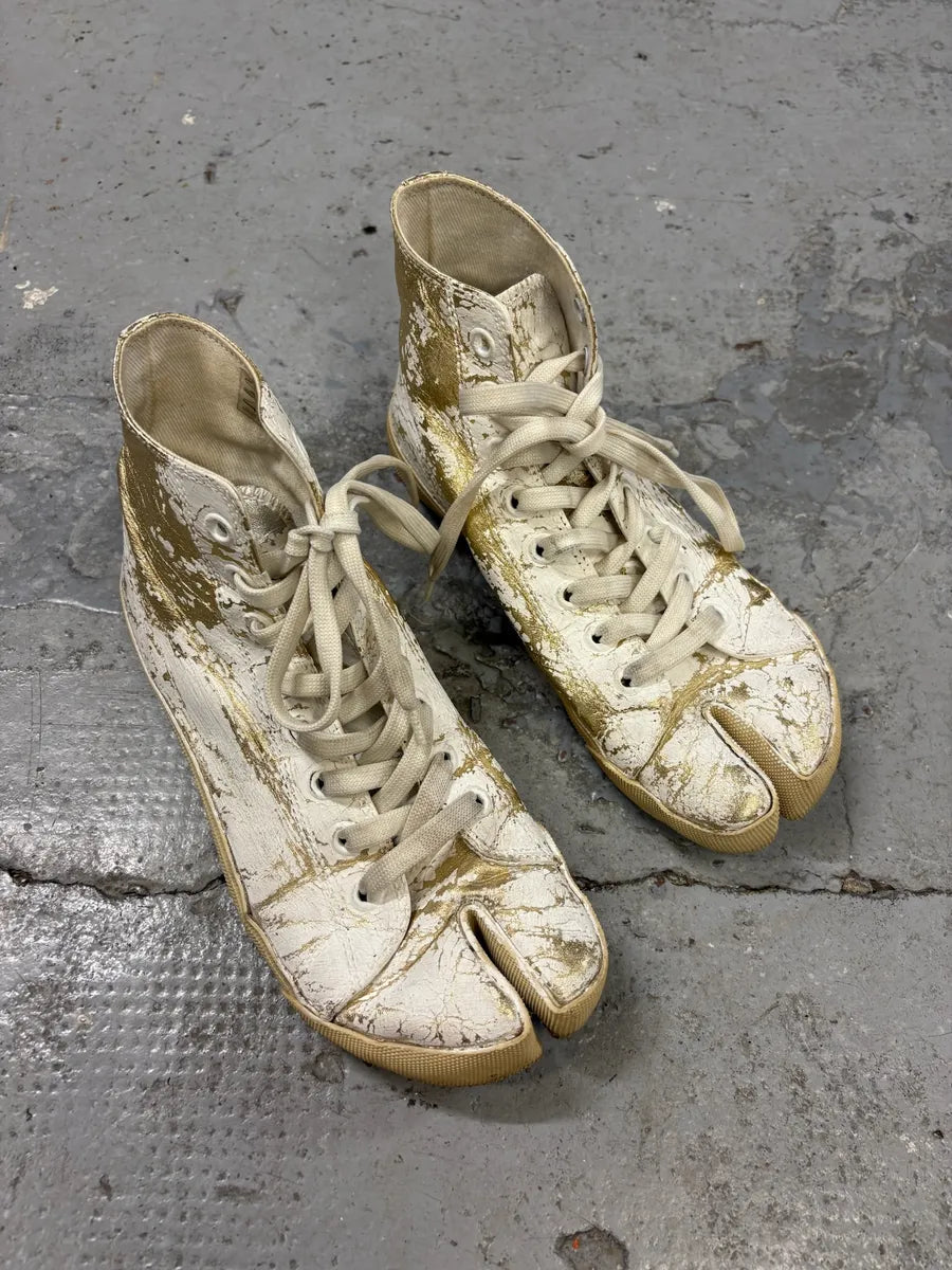 Maison Margiela White Gold Tabi High Shoes wjxJtVQ 2