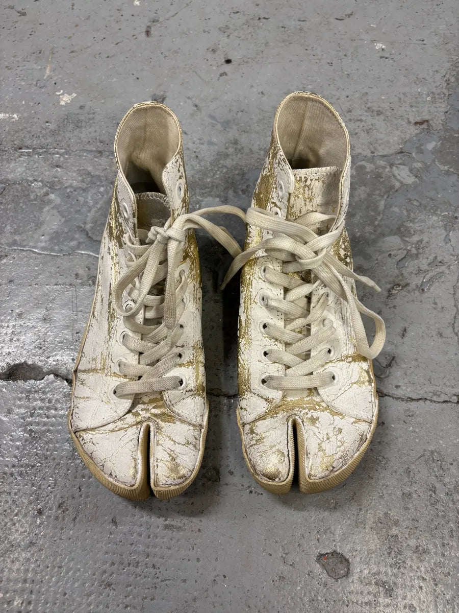 Maison Margiela White Gold Tabi High Shoes wjxJtVQ 3