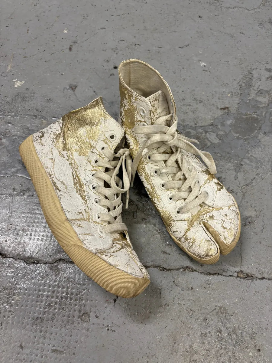 Maison Margiela White Gold Tabi High Shoes wjxJtVQ 9