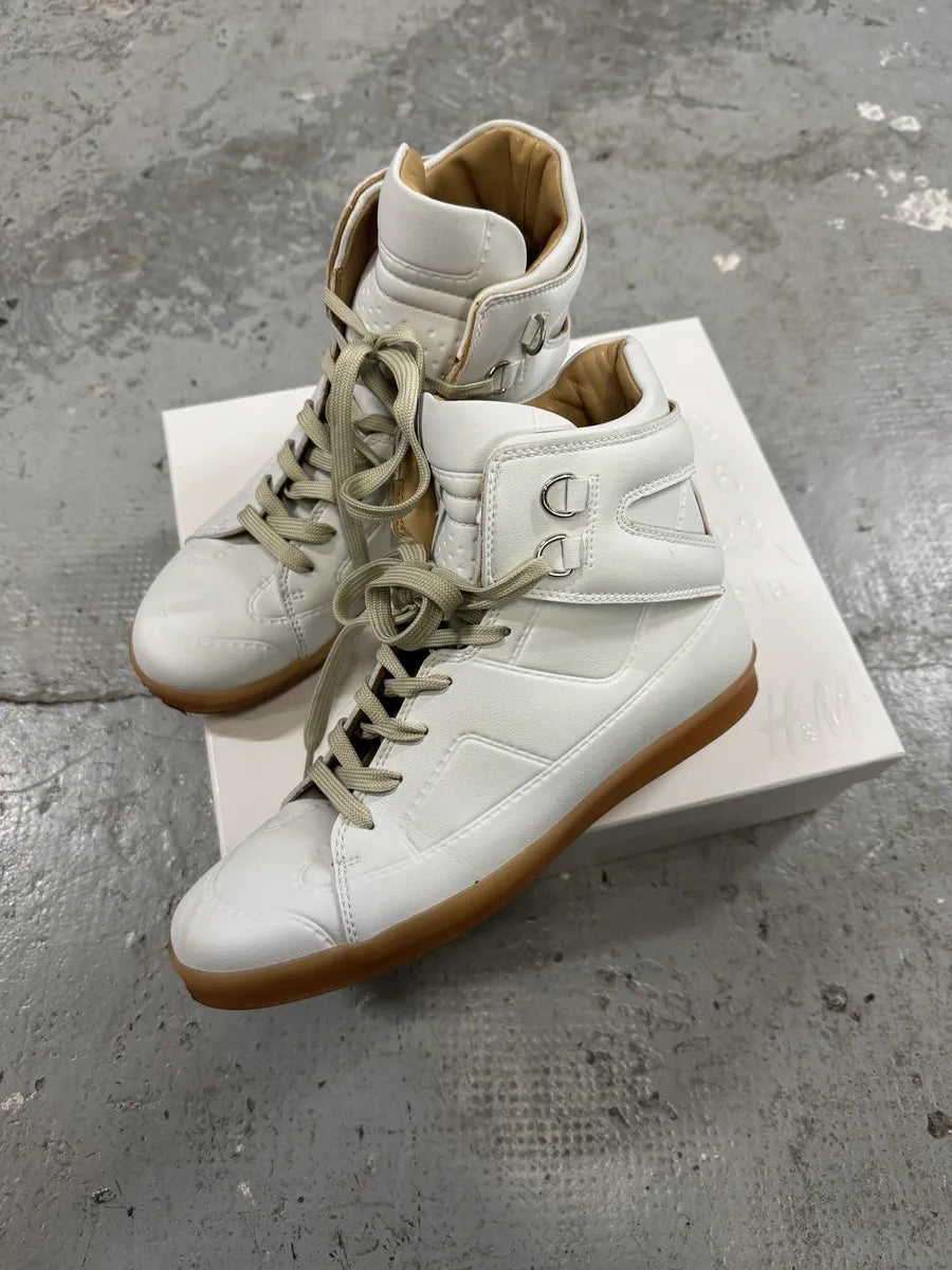 Maison Margiela White High Leather Shoes (41eu/us8) 1