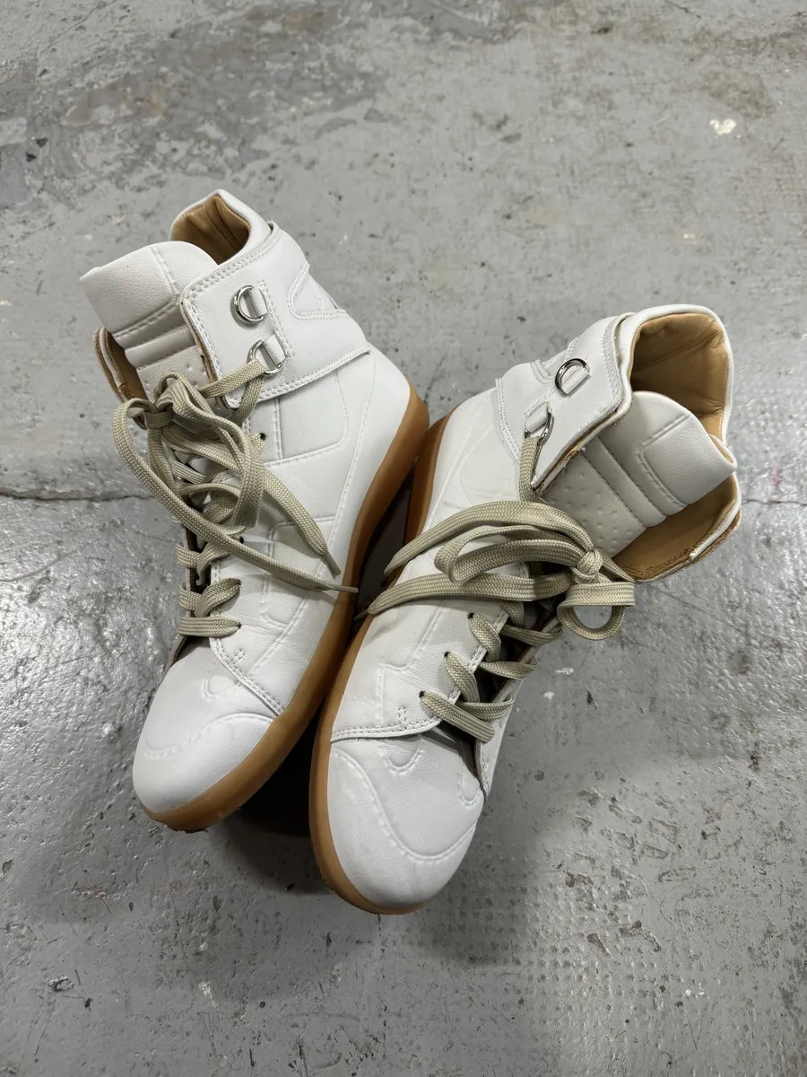 Maison Margiela White High Leather Shoes (41eu/us8) 4