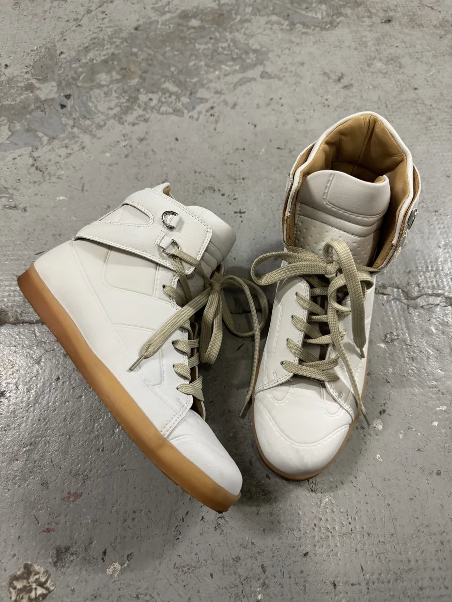 Maison Margiela White High Leather Shoes (41eu/us8) 6
