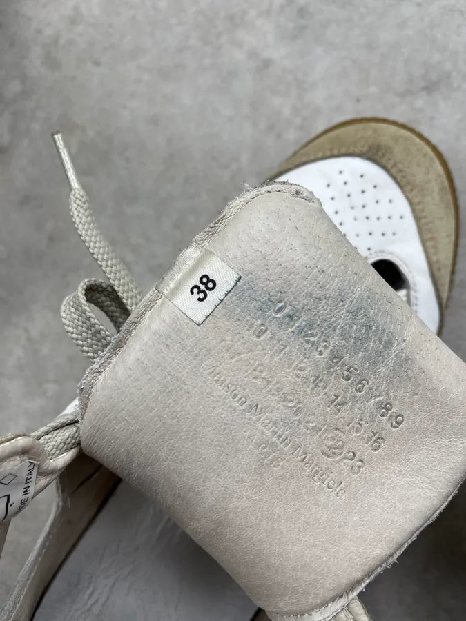 Maison Margiela White Leather High Perfored Sneakers fqxPQti 7
