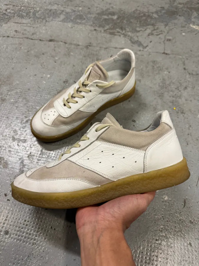 Maison Margiela White Low Leather Shoes GrOpETe 1