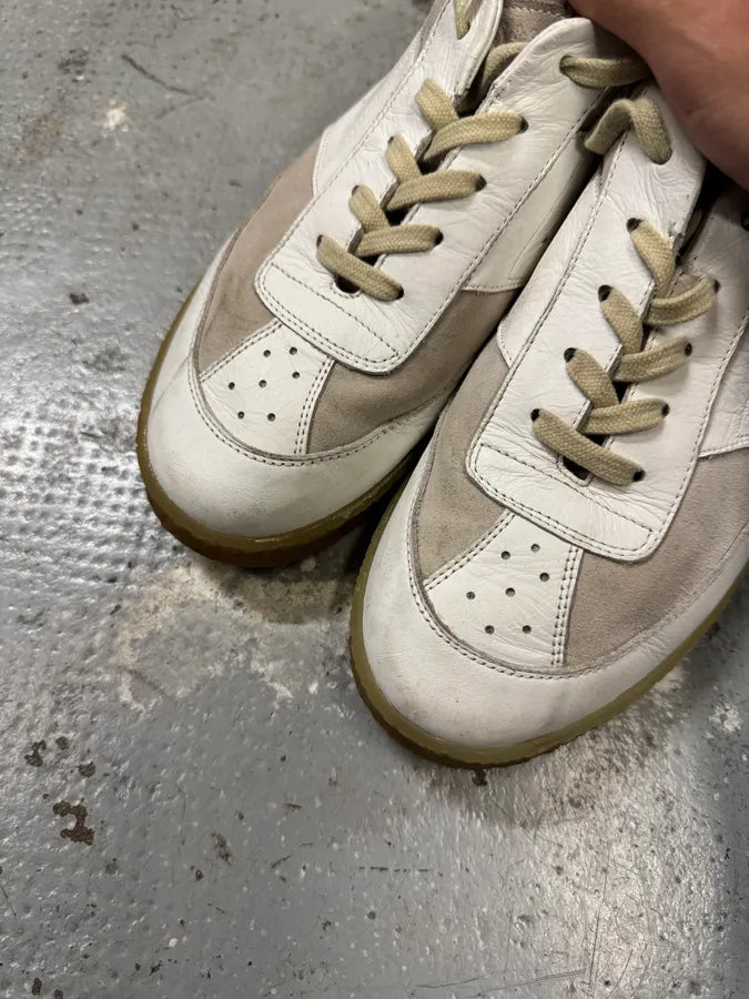 Maison Margiela White Low Leather Shoes GrOpETe 5