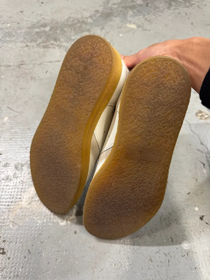 Maison Margiela White Low Leather Shoes GrOpETe 7