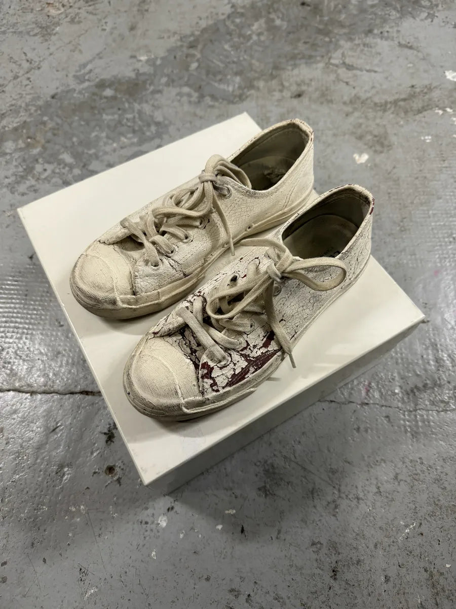 Maison Margiela x Converse Black & White Cracked Painted Shoes (37.5eu/us5) 1