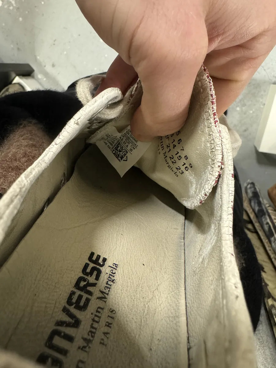 Maison Margiela x Converse Black & White Cracked Painted Shoes (37.5eu/us5) 10