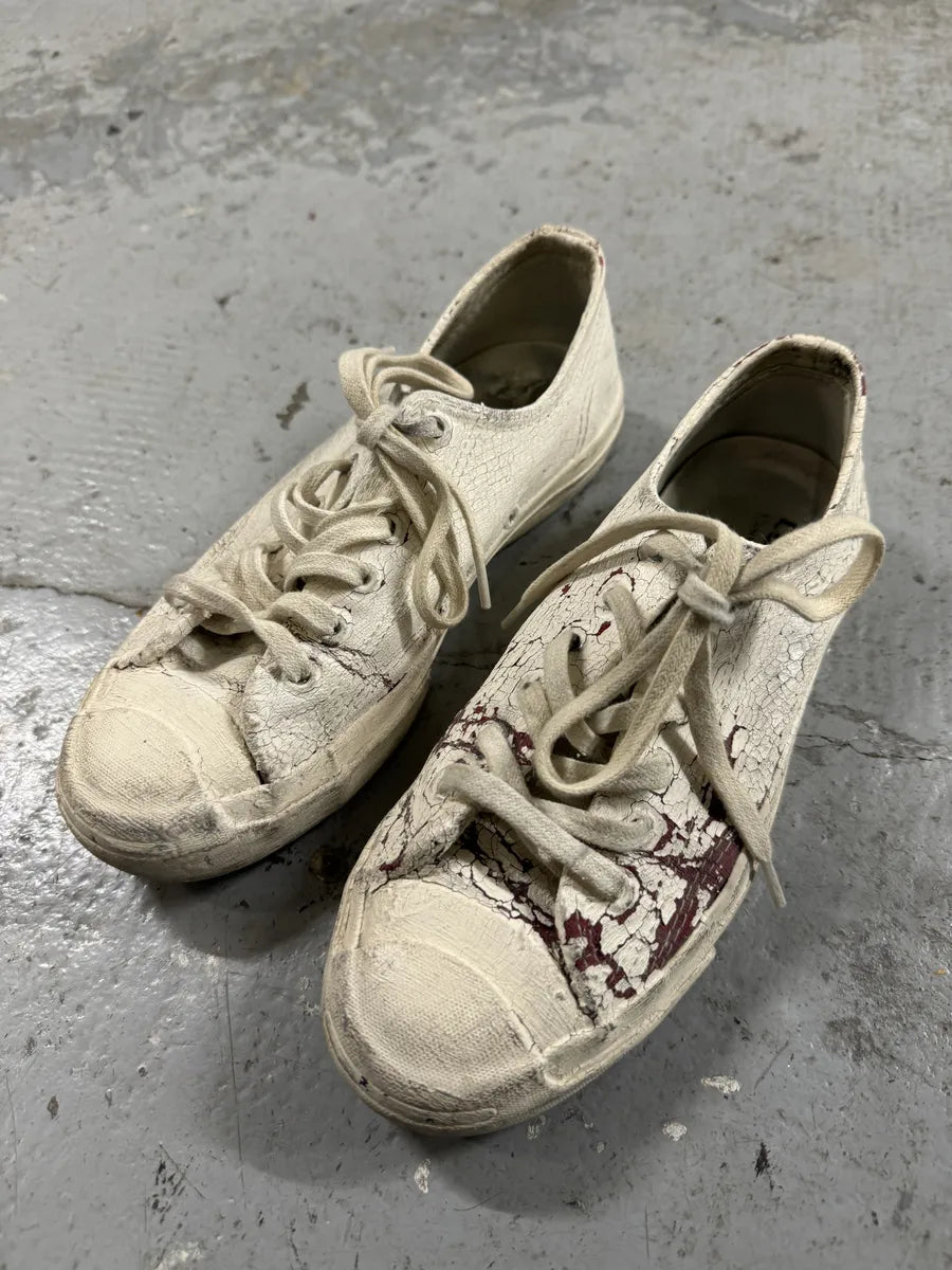 Maison Margiela x Converse Black & White Cracked Painted Shoes (37.5eu/us5) 2