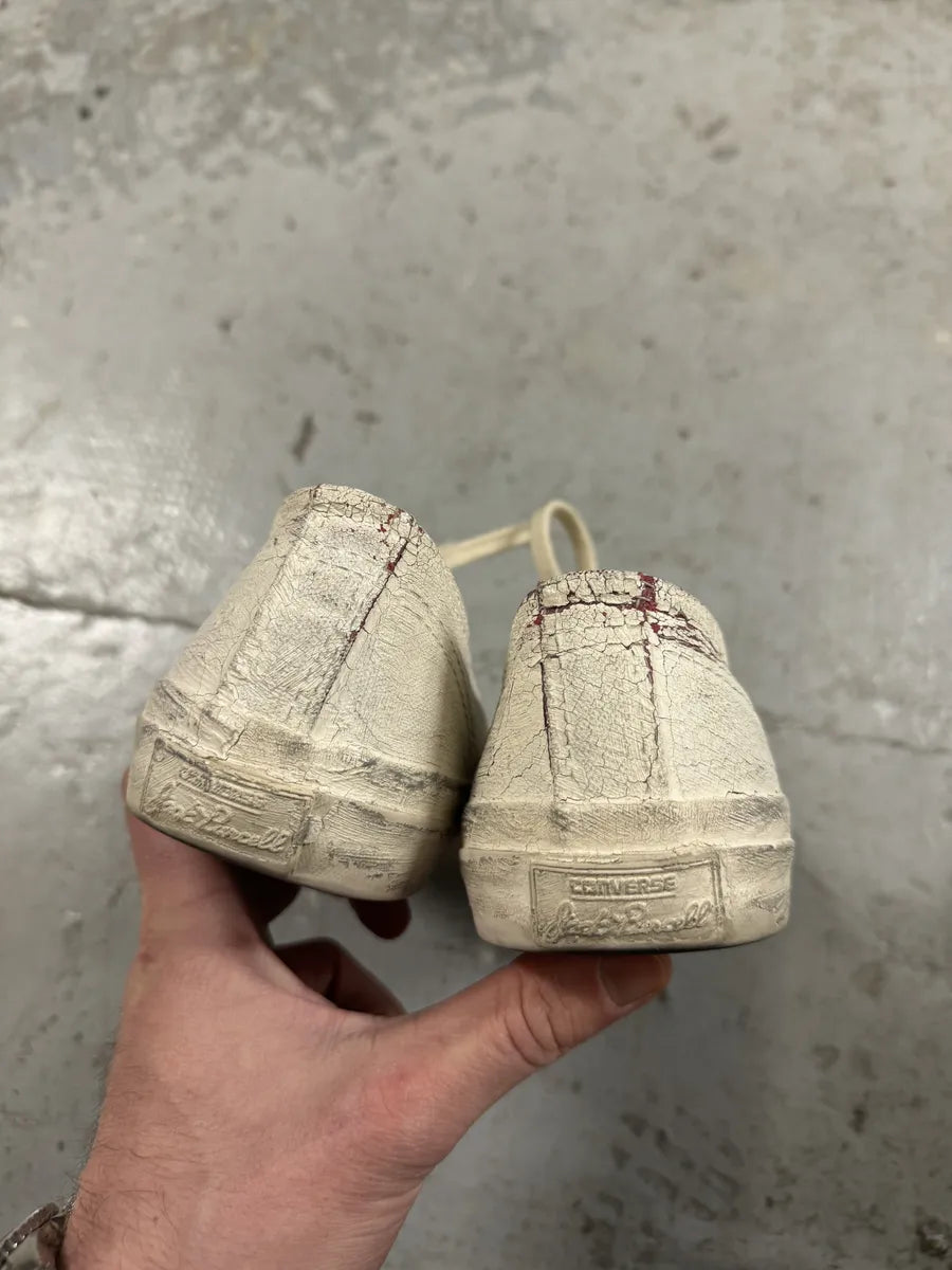 Maison Margiela x Converse Black & White Cracked Painted Shoes (37.5eu/us5) 3