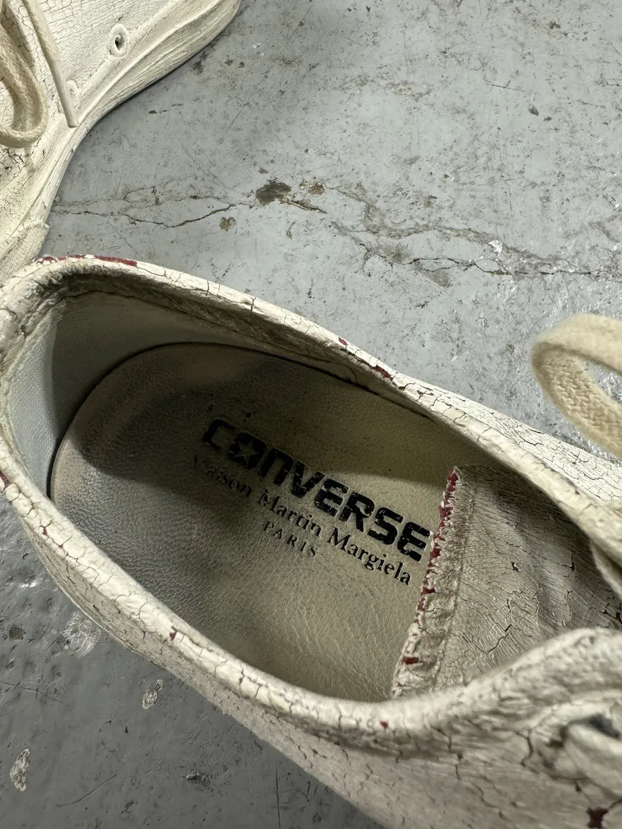 Maison Margiela x Converse Black & White Cracked Painted Shoes (37.5eu/us5) 6