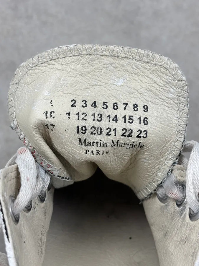 2012 Maison Margiela x Converse White Canvas Painted Sneakers htwKRUE 8