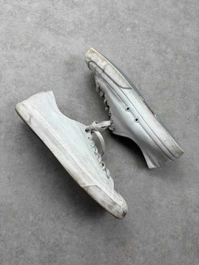 2012 Maison Margiela x Converse White Canvas Painted Sneakers htwKRUE 4