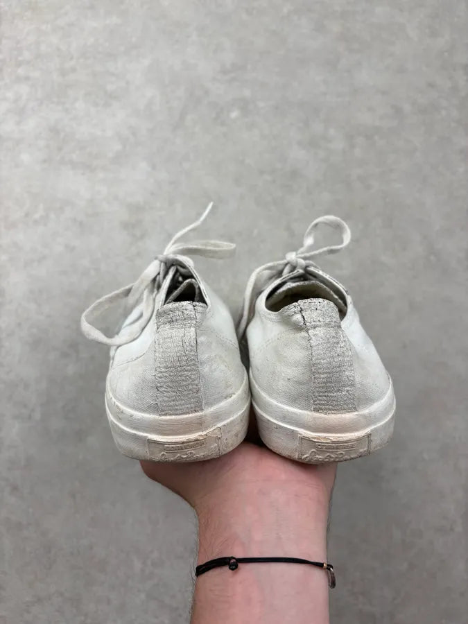 2012 Maison Margiela x Converse White Canvas Painted Sneakers htwKRUE 5