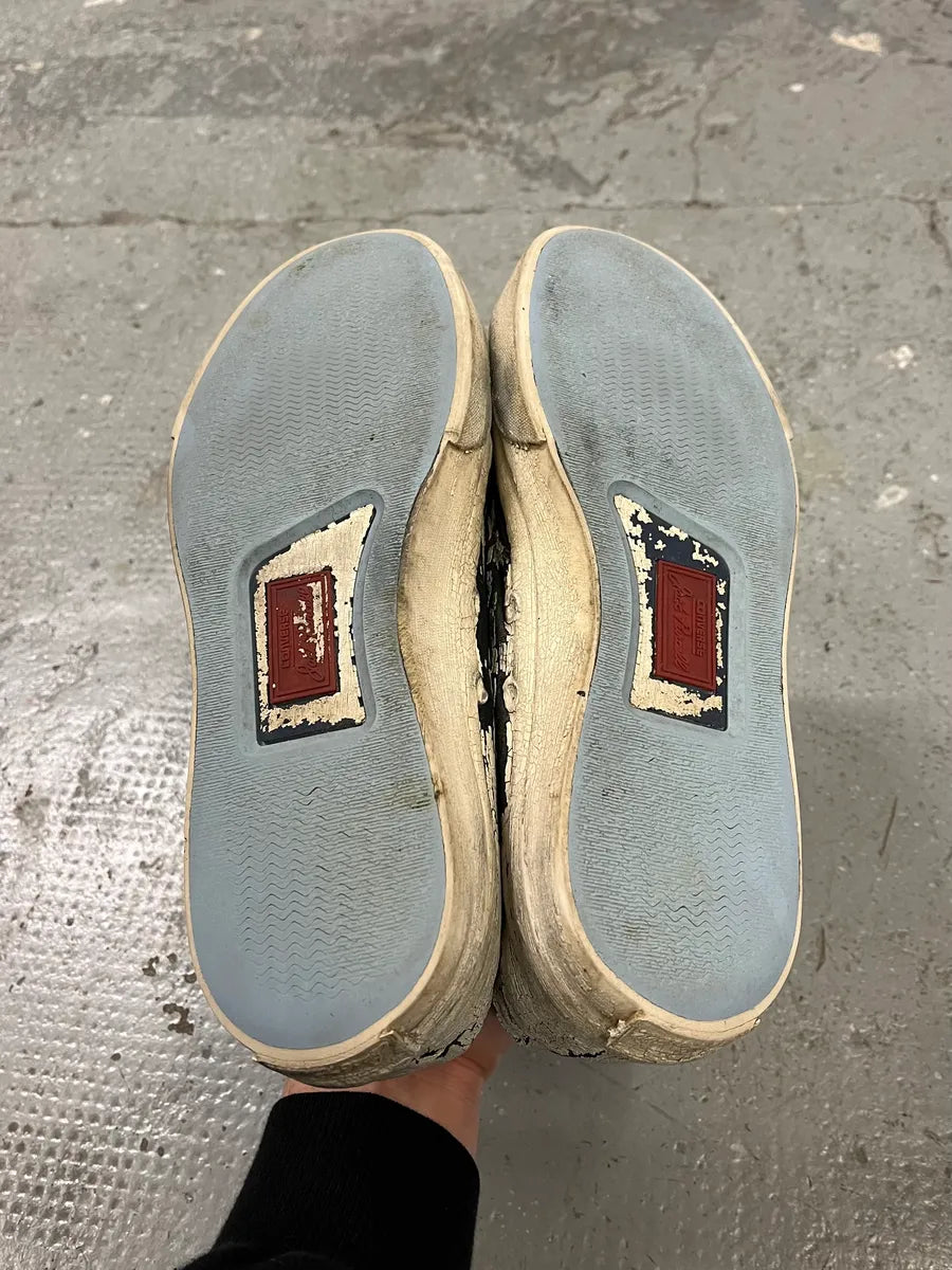 Maison Margiela x Converse White Cracked Painted Low Shoes OHNDXYq 10