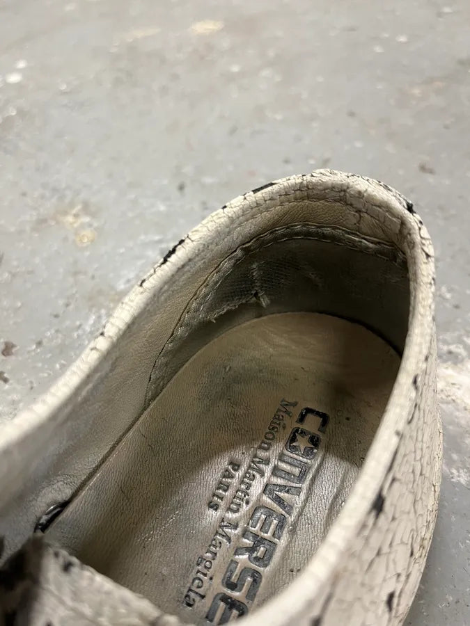 Maison Margiela x Converse White Cracked Painted Low Shoes OHNDXYq 11