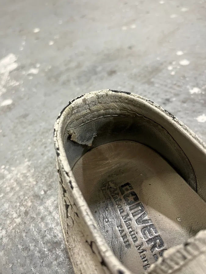 Maison Margiela x Converse White Cracked Painted Low Shoes OHNDXYq 12