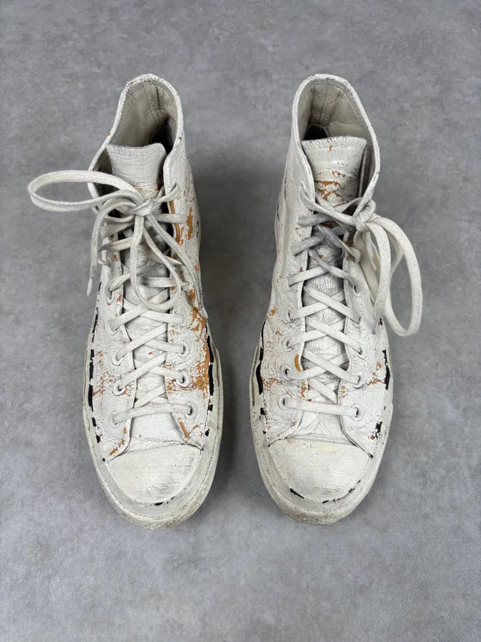 Maison Margiela x Converse White Painted Sneakers GEbOIXO 1