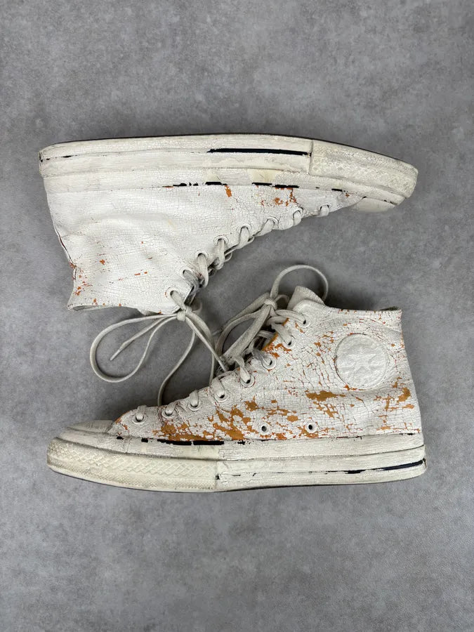 Maison Margiela x Converse White Painted Sneakers GEbOIXO 3