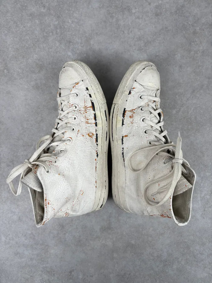 Maison Margiela x Converse White Painted Sneakers GEbOIXO 4