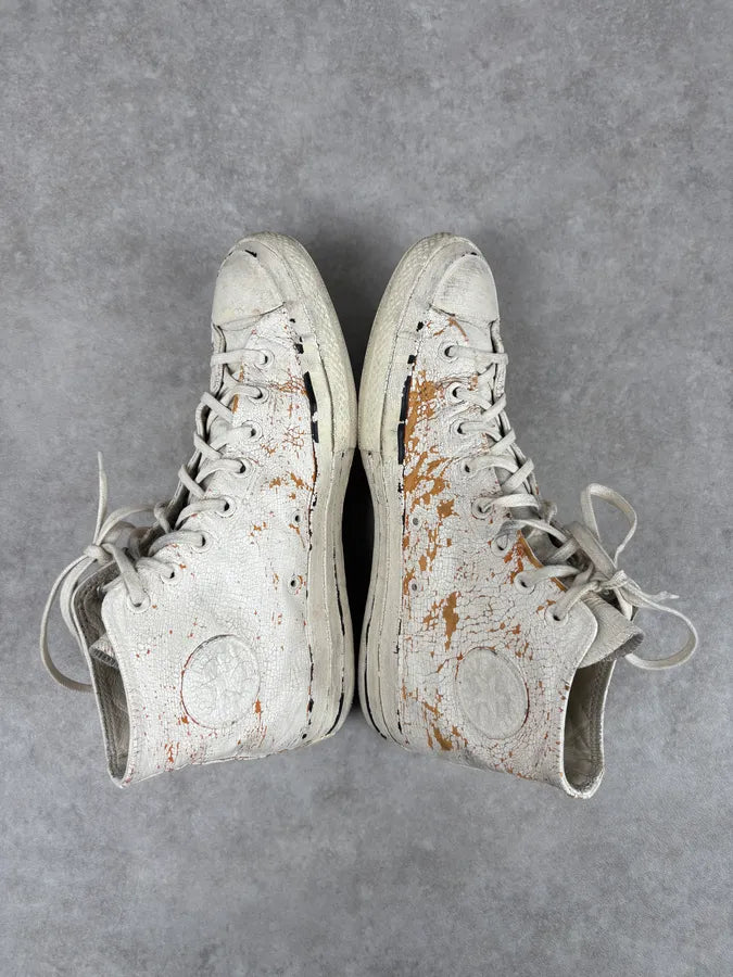 Maison Margiela x Converse White Painted Sneakers GEbOIXO 5