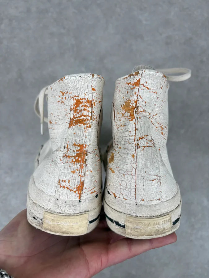 Maison Margiela x Converse White Painted Sneakers GEbOIXO 6