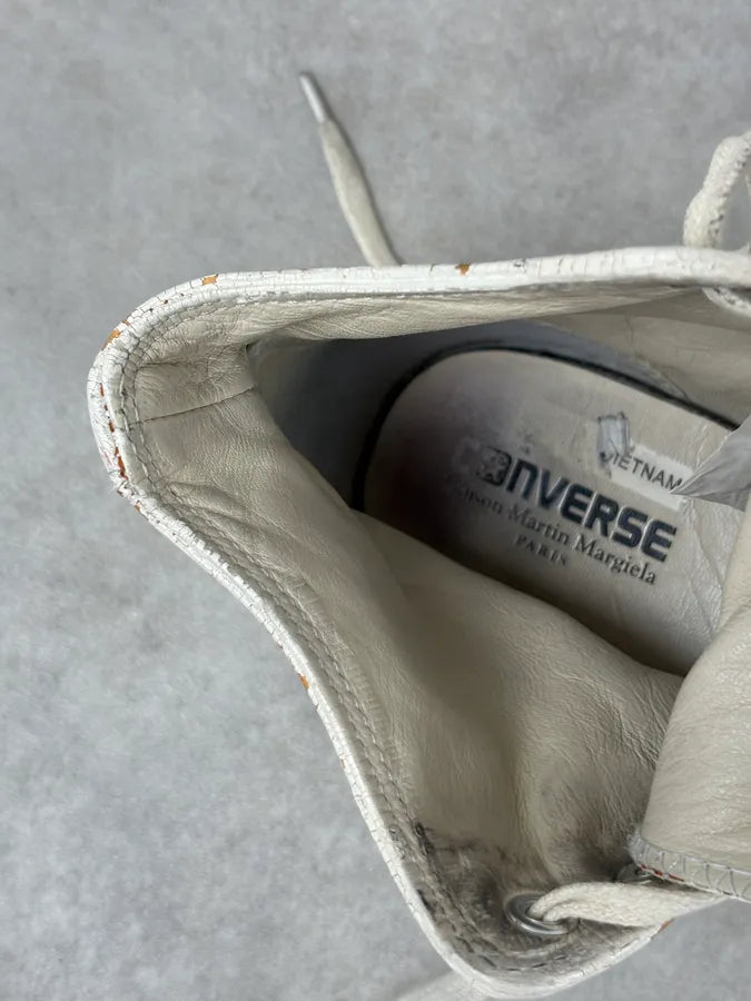 Maison Margiela x Converse White Painted Sneakers GEbOIXO 8