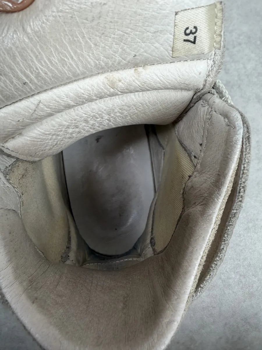 Maison Margiela Yellow & Grey High Suede Leather Sneakers TDWnAeK 9