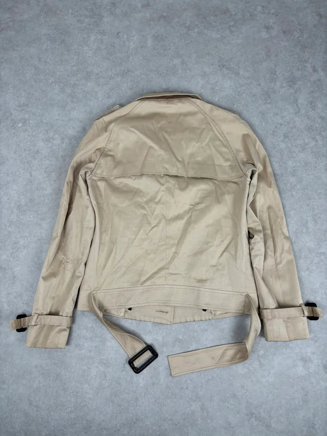 SS2009 Maison Martin Margiela Beige Classic Cropped Trench Jacket EMmXnuw 6