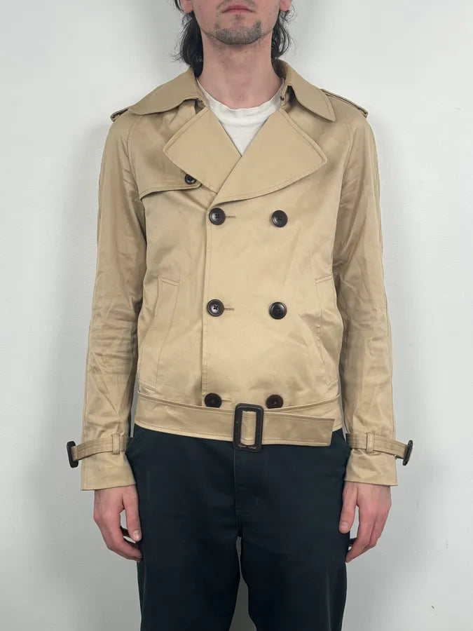 SS2009 Maison Martin Margiela Beige Classic Cropped Trench Jacket EMmXnuw 2