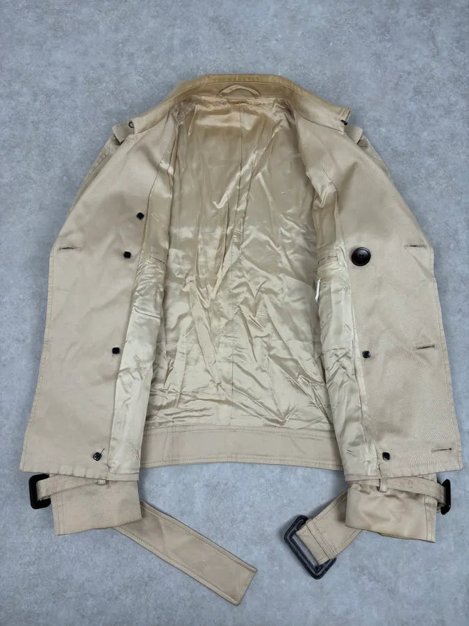 SS2009 Maison Martin Margiela Beige Classic Cropped Trench Jacket EMmXnuw 8