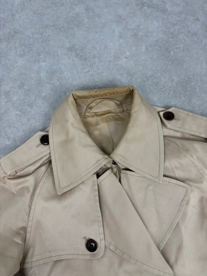 SS2009 Maison Martin Margiela Beige Classic Cropped Trench Jacket EMmXnuw 4
