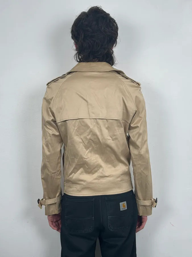 SS2009 Maison Martin Margiela Beige Classic Cropped Trench Jacket EMmXnuw 3