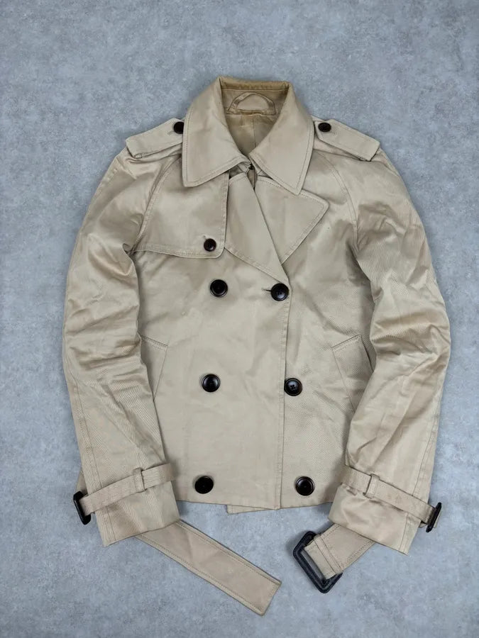 SS2009 Maison Martin Margiela Beige Classic Cropped Trench Jacket EMmXnuw 7