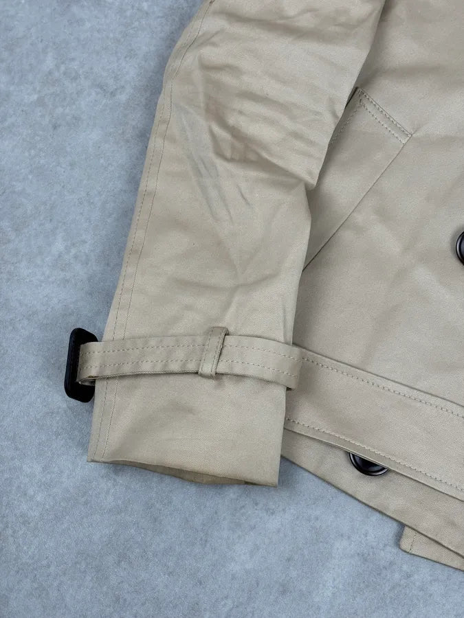 SS2009 Maison Martin Margiela Beige Classic Cropped Trench Jacket EMmXnuw 9