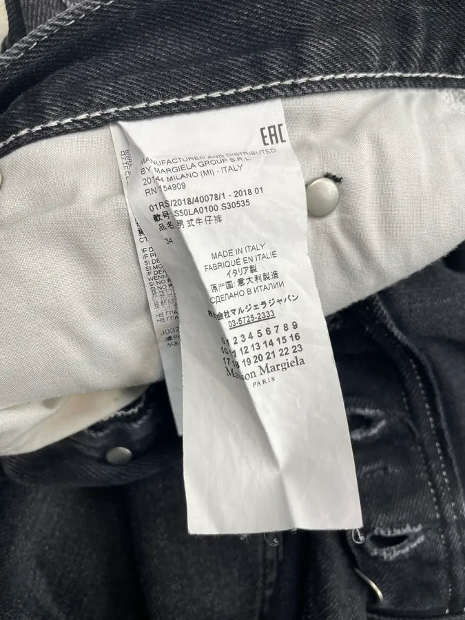SS2018 Maison Margiela Black Signature Slim Denim Jeans lOYjtMr 10