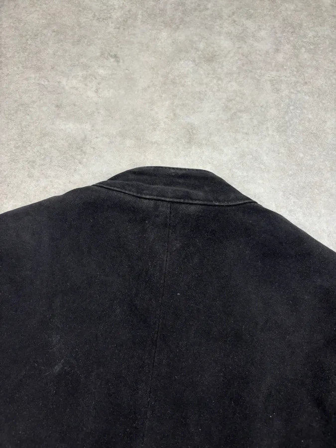 AW2008 Maison Martin Margiela Black Suede 5 Zip Leather Jacket MAgehkR 5