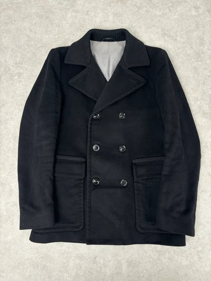 AW2012 Maison Margiela Black Classy Wool Peacoat XdSkcgz 1