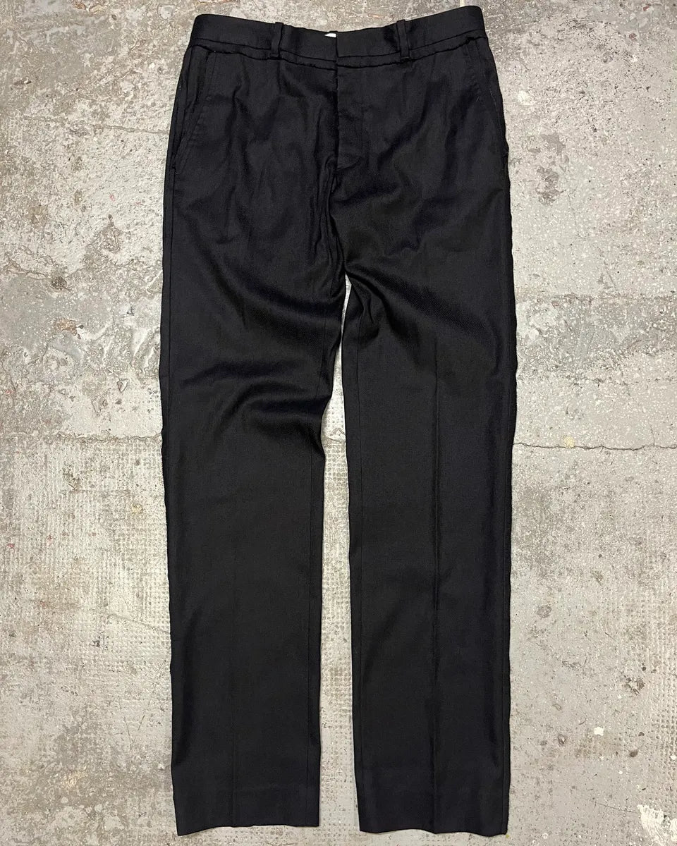 Maison Martin Margiela Black Wool Tailored Pants (S/M) OarezLu 0