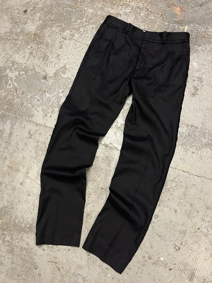 Maison Martin Margiela Black Wool Tailored Pants (S/M) OarezLu 4