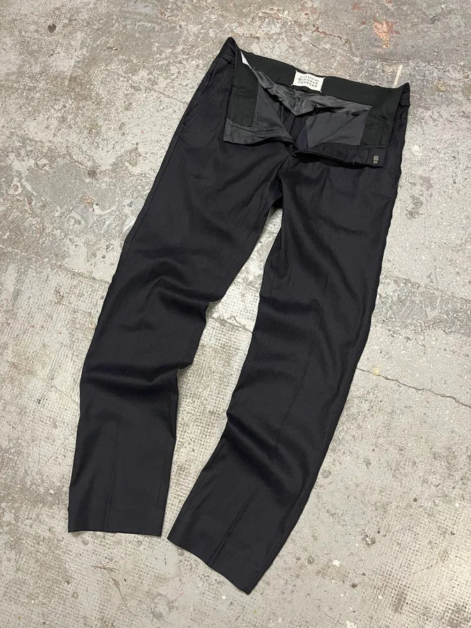 Maison Martin Margiela Black Wool Tailored Pants (S/M) OarezLu 5