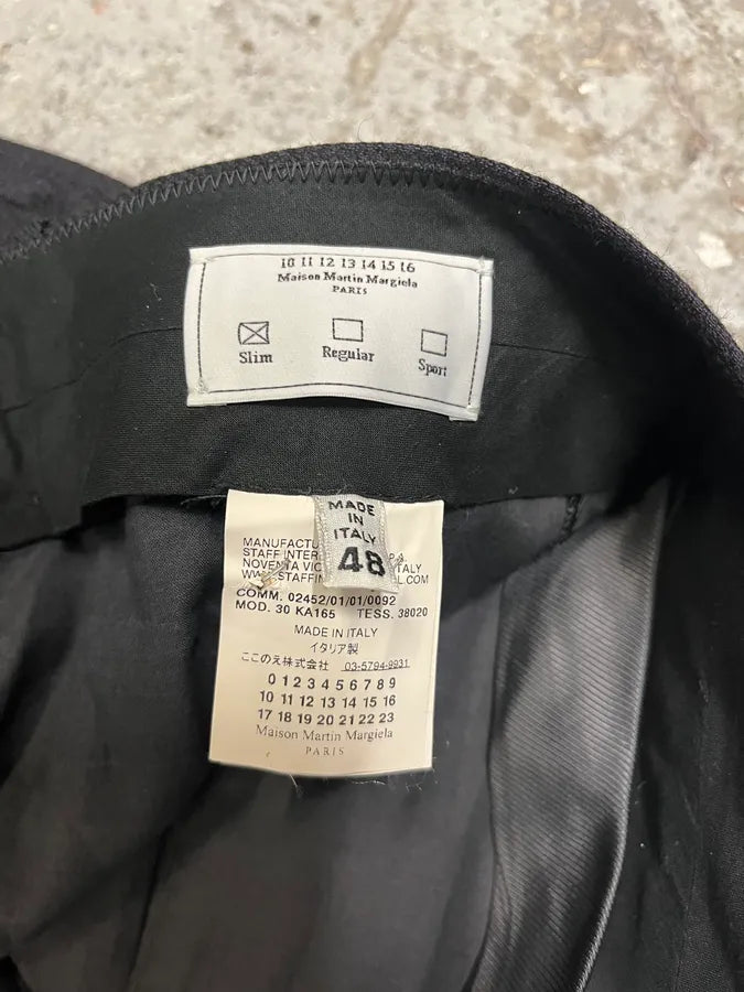 Maison Martin Margiela Black Wool Tailored Pants (S/M) OarezLu 8