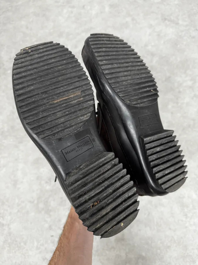 AW2021 Maison Margiela Brown Cargo Army Boots cmpGkVv 5