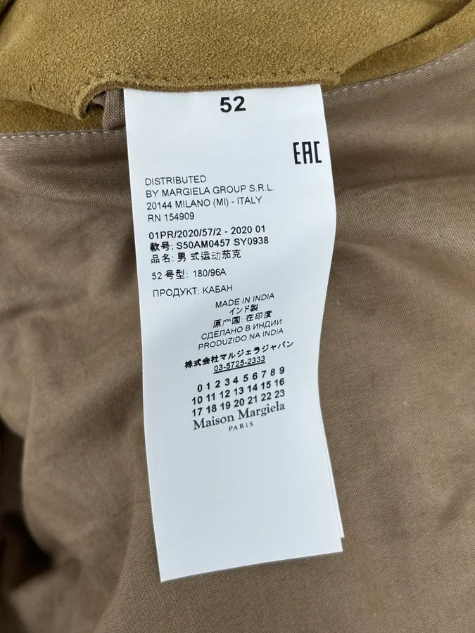 SS2020 Maison Margiela Beige Suede Trucker Jacket pzlddxy 12