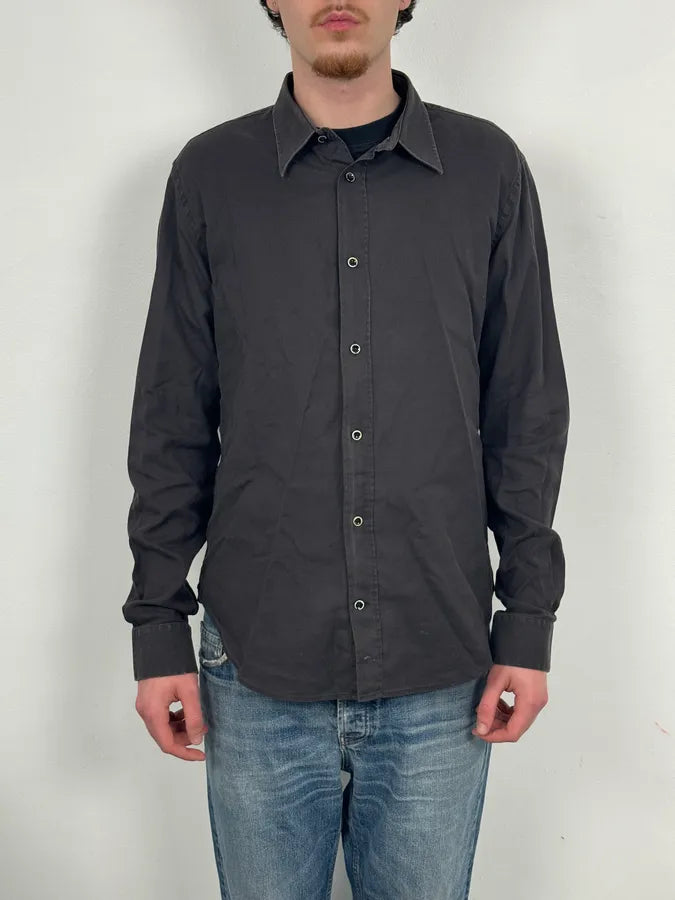 200s Maison Margiela Dark Grey Classic Heavy Shirt mbnRWrc 1