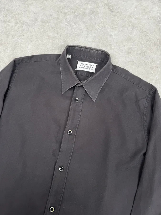 200s Maison Margiela Dark Grey Classic Heavy Shirt mbnRWrc 4