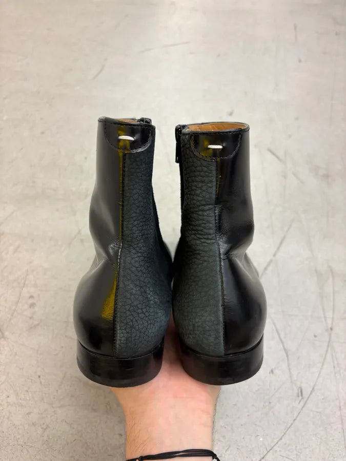 Maison Martin Margiela Black Hybrid Leather Ankle Boots BGgvHRf 6