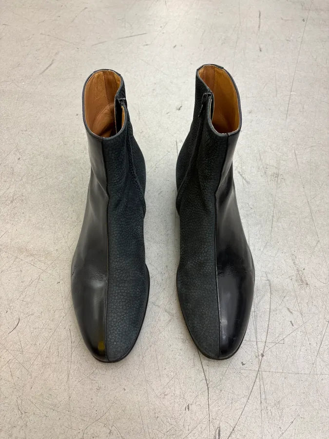 Maison Martin Margiela Black Hybrid Leather Ankle Boots BGgvHRf 1