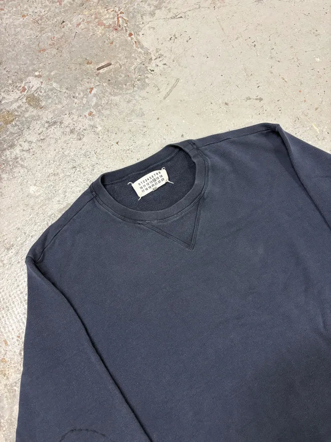 Maison Martin Margiela Navy Crewneck Sweater COIDzkL 4