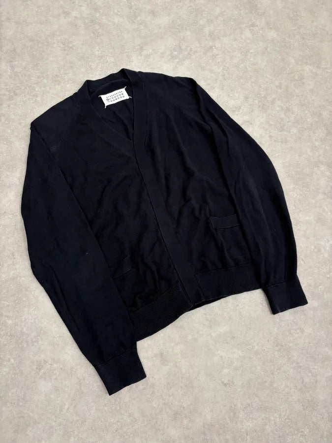 SS2008 Maison Martin Margiela Navy V-Neck Cardigan Sweater AbuzVhM 3